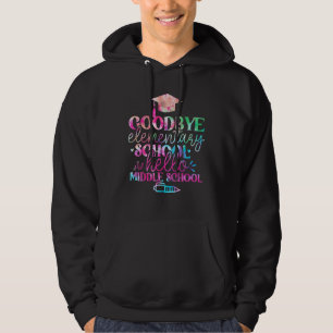 Auf Wiedersehen Grundschule Hallo Mittelschule Tie Hoodie