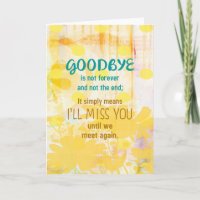 Auf Wiedersehen ist nicht auf ewig - Beileid