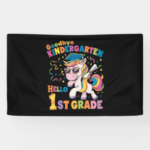 Auf Wiedersehen Kindergarten Hallo 1. Klasse Einho Banner