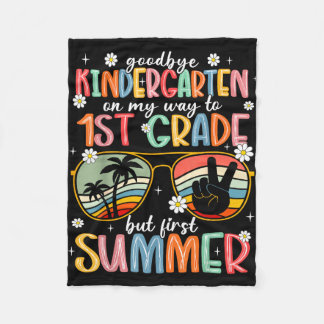 Auf Wiedersehen Kindergarten Hallo 1. Klasse Sonne Fleecedecke
