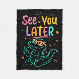 Auf Wiedersehen Lehrer Sommer Alligator Fleecedecke