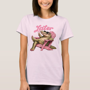 Auf Wiedersehen Lehrer Sommer Alligator Letzter Sc T-Shirt
