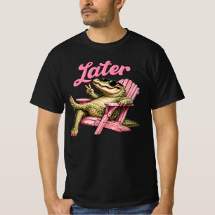 Auf Wiedersehen Lehrer Sommer Alligator Letzter Sc T-Shirt