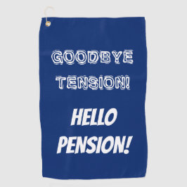 Auf Wiedersehen lustiger Ruhestand der Golfhandtuch