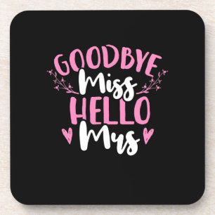    Auf Wiedersehen Miss Hallo Mrs. Getränkeuntersetzer