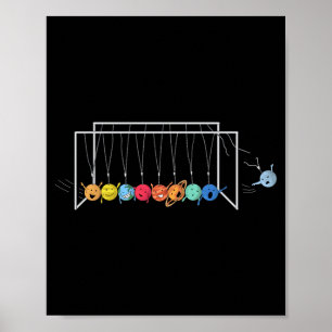 Auf Wiedersehen Pluto Lustiges Sonnensystem-Planet Poster