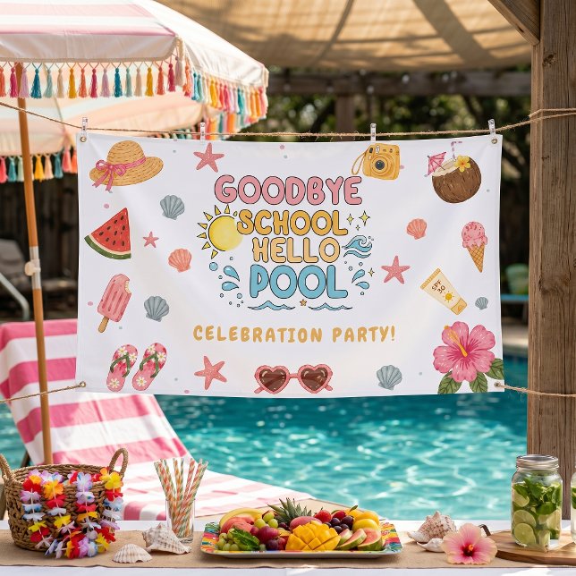 Auf Wiedersehen Schule Hallo Pool Banner (Von Creator hochgeladen)