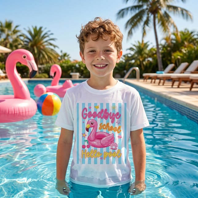 Auf Wiedersehen Schule Hallo Pool T-Shirt (Von Creator hochgeladen)
