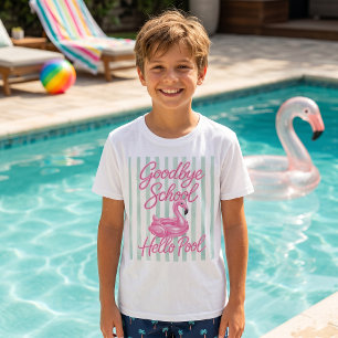 Auf Wiedersehen Schule Hallo Pool T-Shirt