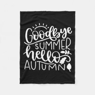 Auf Wiedersehen Sommer Hallo Herbst Natur Cute Fleecedecke