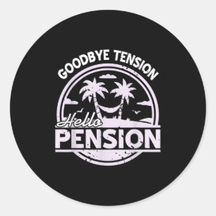 Auf Wiedersehen Spannung Hallo Pension Relax Zeit Runder Aufkleber