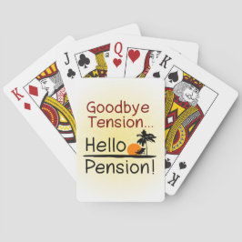 Auf Wiedersehen Spannung, hallo Pensions-lustiger Spielkarten
