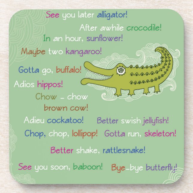 Auf Wiedersehen und Viel Glück von Group, Alligato Untersetzer (Vorderseite)