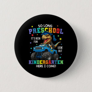 Auf Wiedersehen Vorschulabschluss Cl 2025 Dinosaur Button