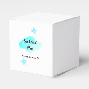 Auf Wolke neun pastellblaue Wolken Stern Junggesel Geschenkschachtel