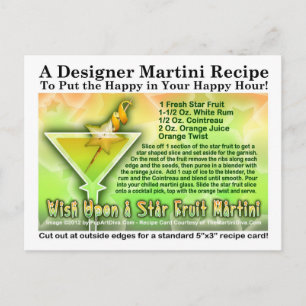 Auf Wunsch nach einem Fruit Martini Rezept Postkar Postkarte