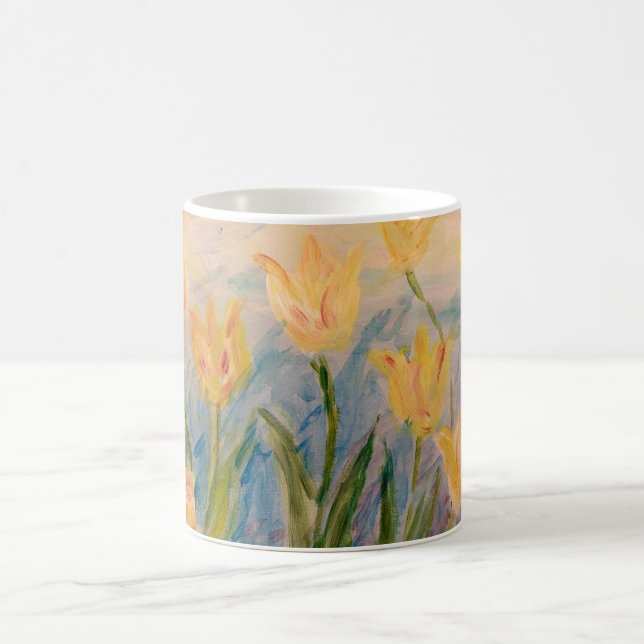 Auf Zehenspitzen durch die Tulpen Kaffeetasse (Mittel)