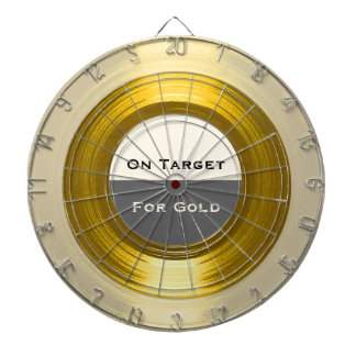 Auf Ziel für Gold - ein Dartscheibe