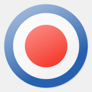 Auf Ziel Runder Aufkleber