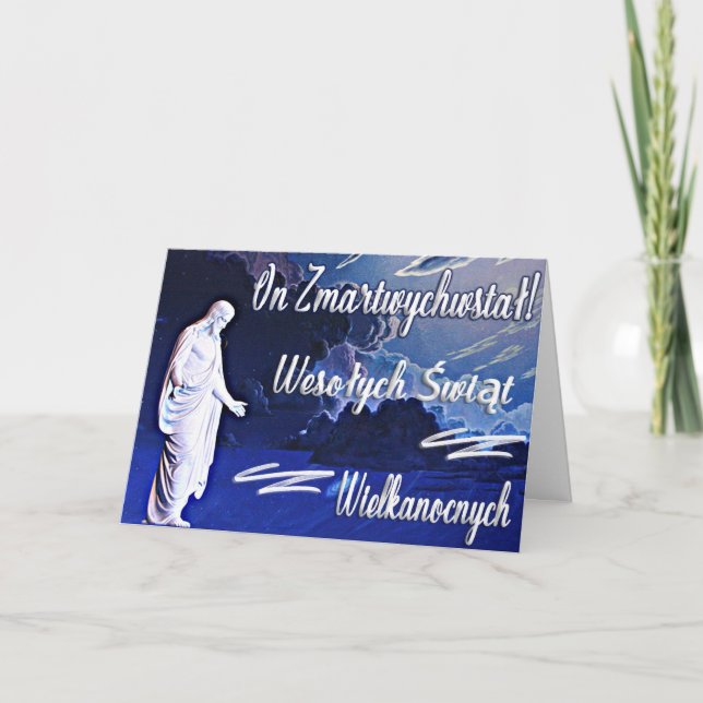 Auf Zmartwywstał! - Wielkanocna kartka z Karte (Vorderseite)