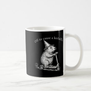 Auf zu einem Tumult, lustiger Murmeltier Roller  Kaffeetasse