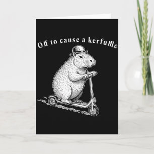 Auf zu einem Tumult, lustiger Murmeltier Roller Karte