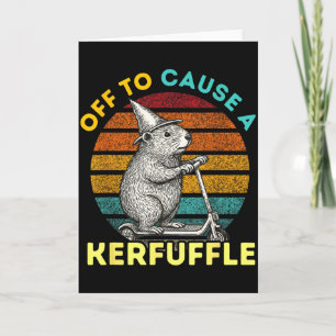 Auf zu einem Tumult Lustiges Murmeltier fährt auf  Karte