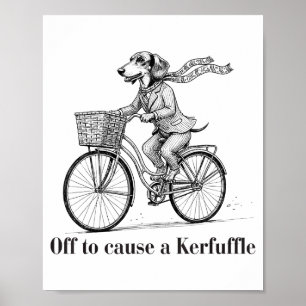 Auf zu einem Tumult Süßer Dachshund Poster