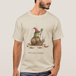 Auf zu einem Wirbel Sarcasm Frosch reitet Schnecke T-Shirt