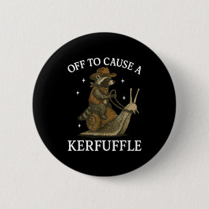 Auf zu einem Wirbel Waschbär Button
