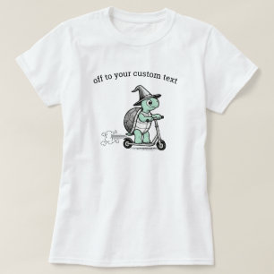 Auf zu Ihrem benutzerdefinierten Text Lustige Schi T-Shirt