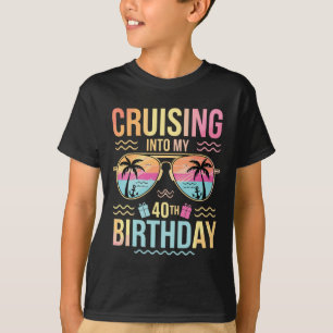Auf zu meinem 40. Geburtstag Tropischer Sonnenunte T-Shirt