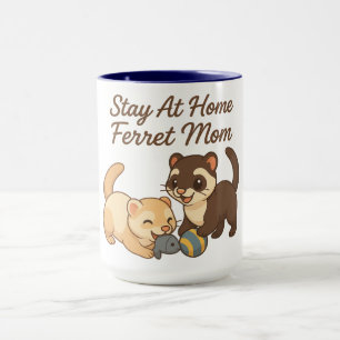 Auf Zuhause Ferret Mama bleibe Kaffee Tasse