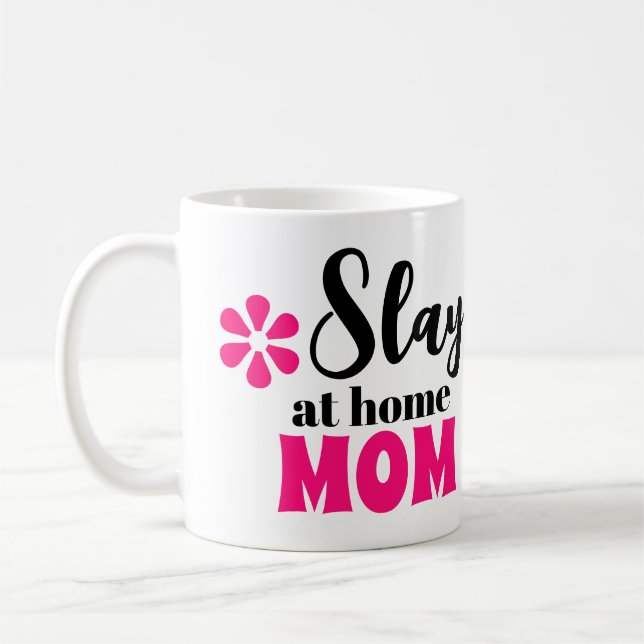 Auf Zuhause Mama Niedliches Muttertagsgeschenk Kaffeetasse (Links)