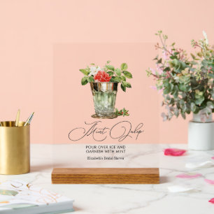 "Auf zum Altar" Mint Julep Derby Brautparty Acrylschild