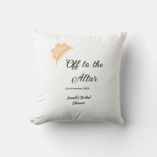 Auf zum Altar orangefarbene Kappe Hut Junggesellin Kissen