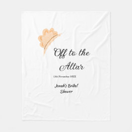 Auf zum Altar orangefarbene Mütze Hut Junggesellin Fleecedecke