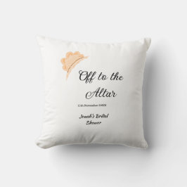 Auf zum Altar orangefarbene Mütze Hut Junggesellin Kissen