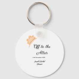 Auf zum Altar orangefarbene Mütze Hut Junggesellin Schlüsselanhänger