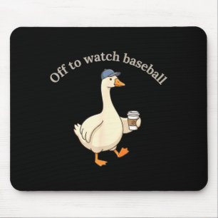 Auf zum Baseball lustige Baseball-Mutter Gans Mousepad