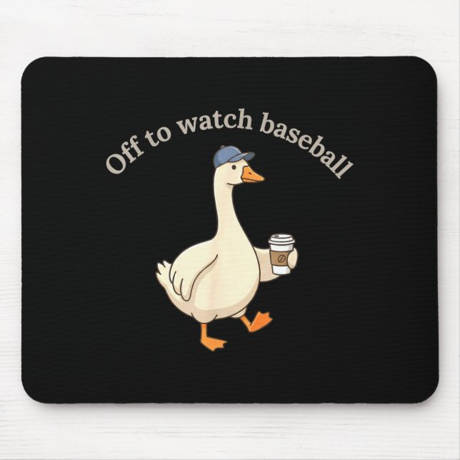 Auf zum Baseball lustige Baseball-Mutter Gans Mousepad (Vorne)