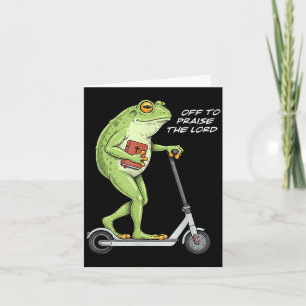 Auf zum Lob des Herrn Lustiger Frosch Christliches Karte