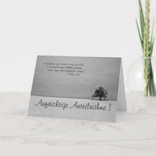 Aufaus der Anteilnahme mit Spruch Karte