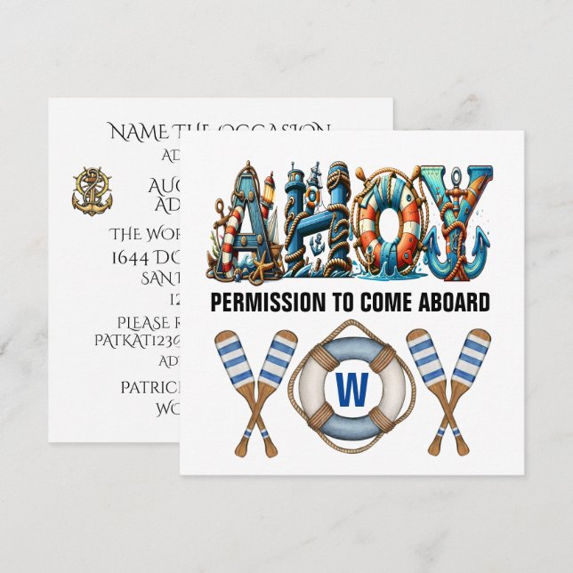 AUFBAU DER ERLAUBNIS EINLADUNG (Vorne/Hinten)