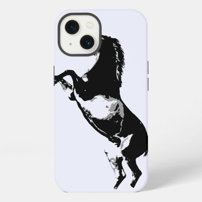 Aufbäumendes Pferd iPhone Hülle (Rückseite)