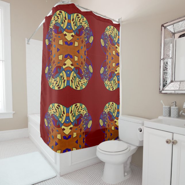 Aufblähen Duschvorhang (Beispiel)