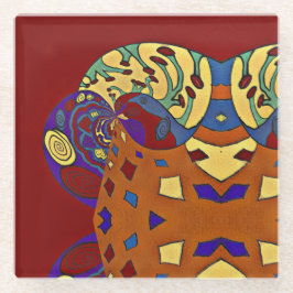 Aufblähen Glasuntersetzer