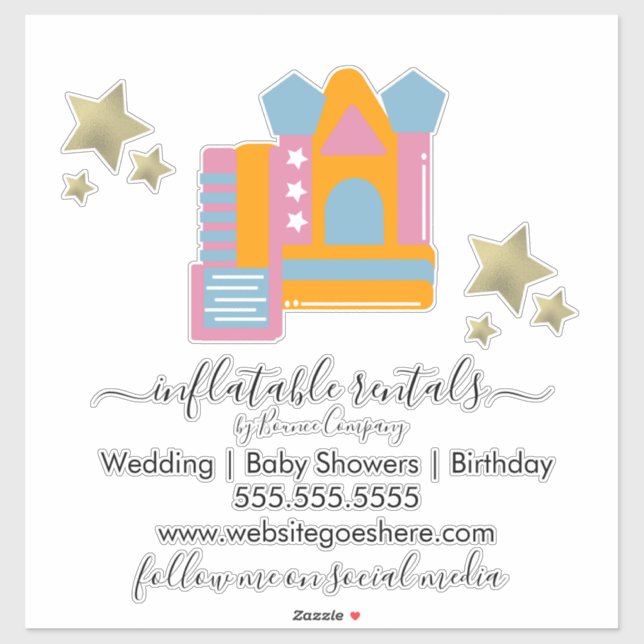 Aufblasbare Bounce House Auto Decal Aufkleber (Blatt)