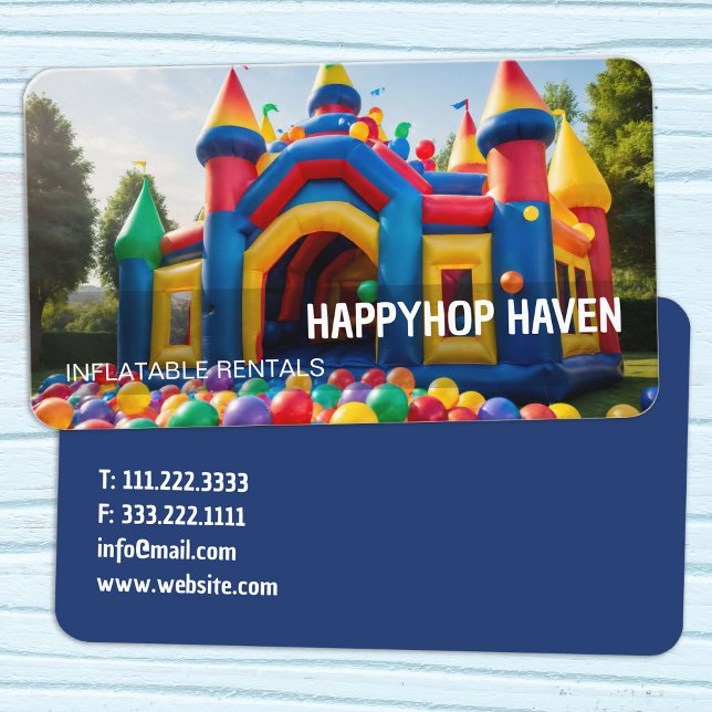 Aufblasbare Bouncy Rentals Visitenkarte (Bouncy Rentals Business Cards)