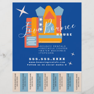 Aufblasbare Castell Jump House Bounce Party Rental Flyer